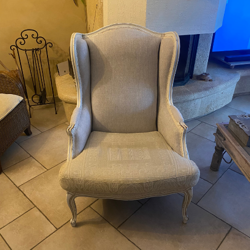 Fauteuil restauré par le tapissier AC Restaure